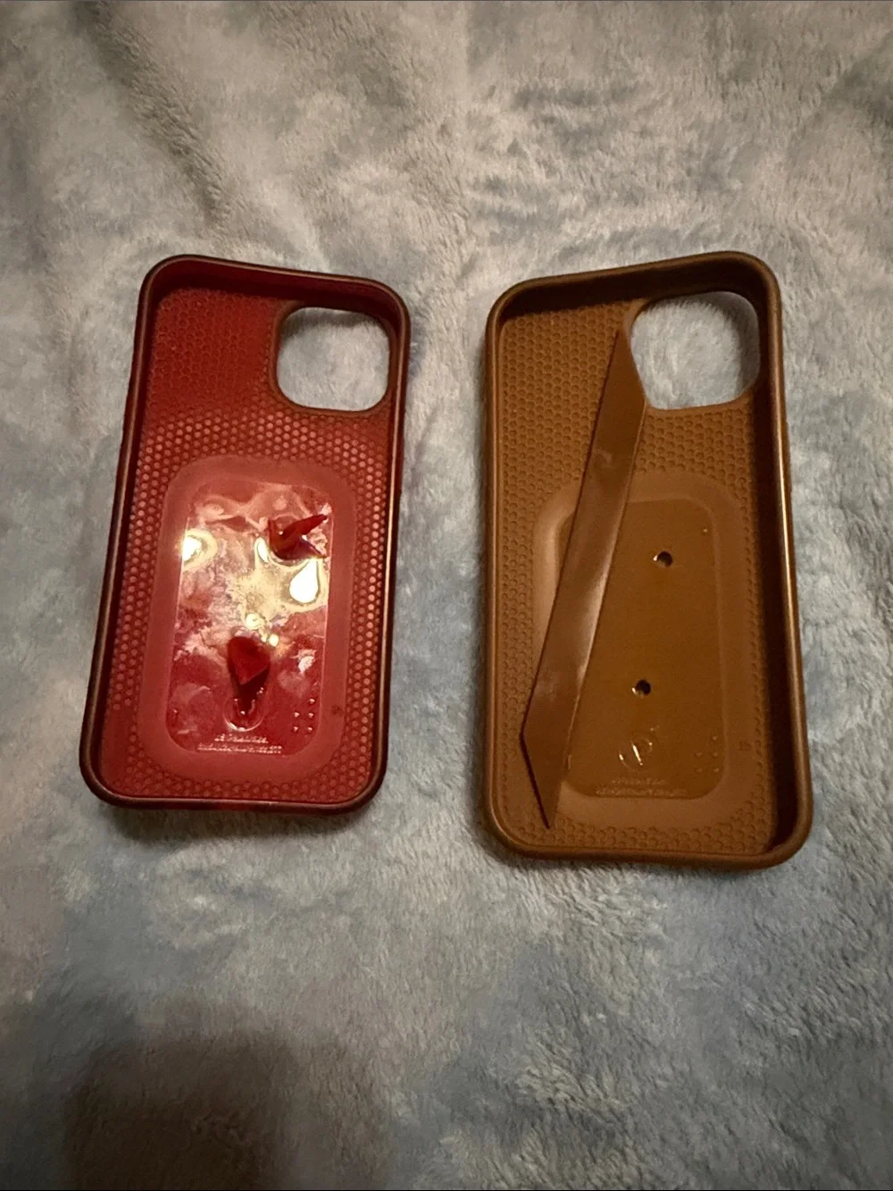 iPhone 15 2 Loopy Cases and one Brown Wallet Case with Card Slot